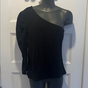 Stylish Black One-Shoulder Blouse